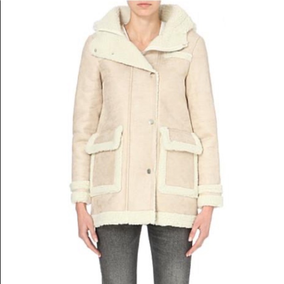 maje shearling jacket
